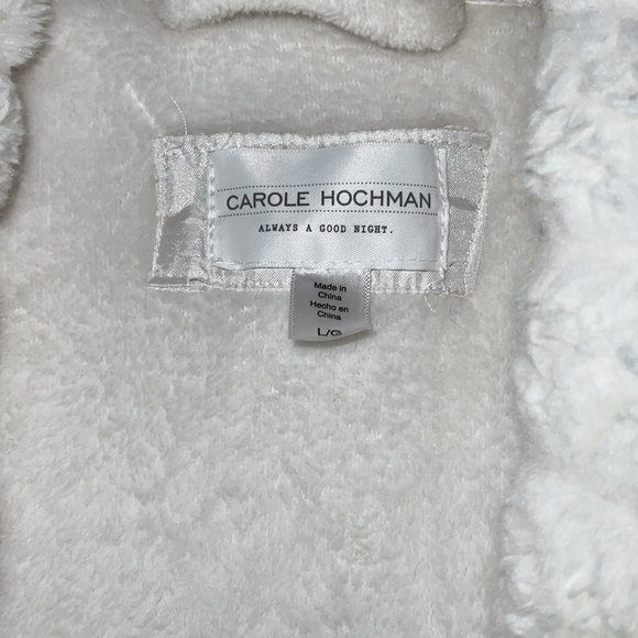 Carole Hochman Off White Plush Long Robe - Picture 2 of 2